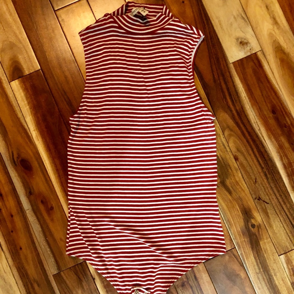 Mock neck body suit